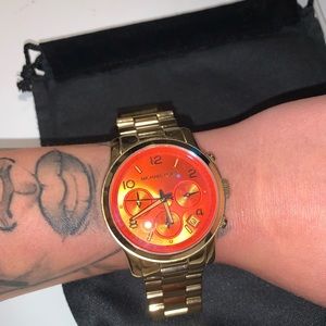 ✰ Michael Kors Orange Face Watch